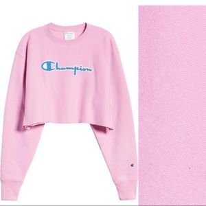 Champion reverse weave chenille crop sweatshirt